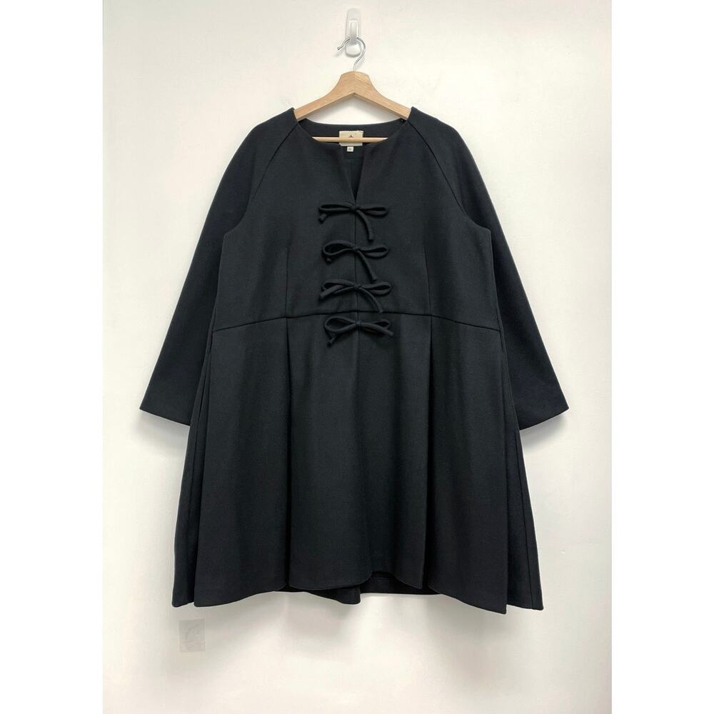 Tuckernuck Blair Bow Coat Dress Classic Timeless Pleated Mini Party Festive XL - Picture 2 of 10